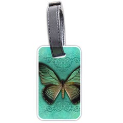 Butterfly Background Vintage Old Grunge Luggage Tags (one Side)  by Amaryn4rt