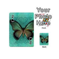 Butterfly Background Vintage Old Grunge Playing Cards 54 (mini) 