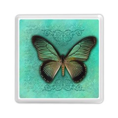 Butterfly Background Vintage Old Grunge Memory Card Reader (square) 