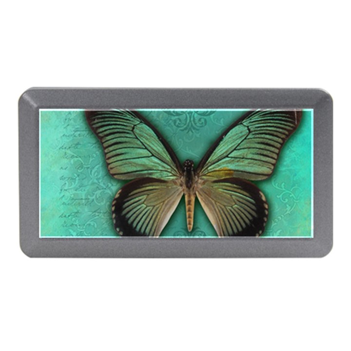 Butterfly Background Vintage Old Grunge Memory Card Reader (Mini)