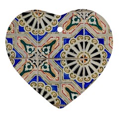 Ceramic Portugal Tiles Wall Ornament (heart) by Amaryn4rt