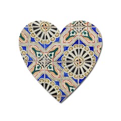 Ceramic Portugal Tiles Wall Heart Magnet by Amaryn4rt