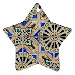 Ceramic Portugal Tiles Wall Star Ornament (two Sides)