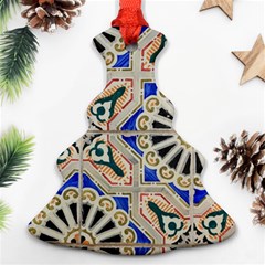 Ceramic Portugal Tiles Wall Christmas Tree Ornament (two Sides)