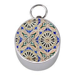 Ceramic Portugal Tiles Wall Mini Silver Compasses