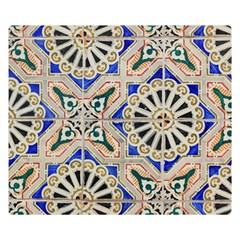 Ceramic Portugal Tiles Wall Double Sided Flano Blanket (small) 