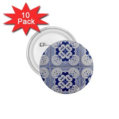 Ceramic Portugal Tiles Wall 1 75  Buttons (10 Pack)