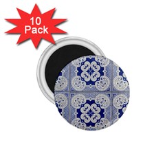 Ceramic Portugal Tiles Wall 1 75  Magnets (10 Pack) 