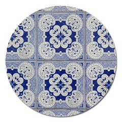 Ceramic Portugal Tiles Wall Magnet 5  (round) by Amaryn4rt