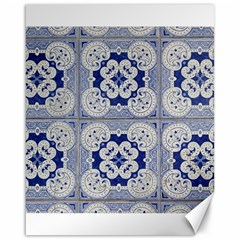 Ceramic Portugal Tiles Wall Canvas 16  X 20   by Amaryn4rt