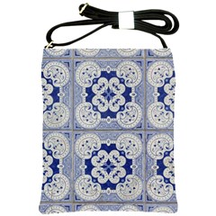 Ceramic Portugal Tiles Wall Shoulder Sling Bags by Amaryn4rt