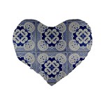 Ceramic Portugal Tiles Wall Standard 16  Premium Heart Shape Cushions Back