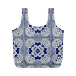 Ceramic Portugal Tiles Wall Full Print Recycle Bags (M)  Back