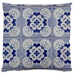 Ceramic Portugal Tiles Wall Large Flano Cushion Case (One Side) Front