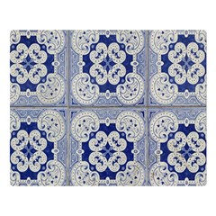 Ceramic Portugal Tiles Wall Double Sided Flano Blanket (large)  by Amaryn4rt