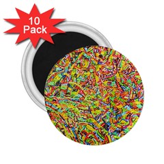 Canvas Acrylic Design Color 2 25  Magnets (10 Pack) 