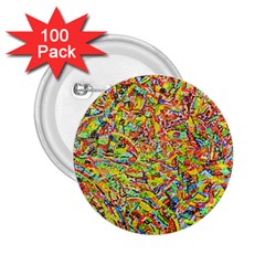 Canvas Acrylic Design Color 2 25  Buttons (100 Pack) 