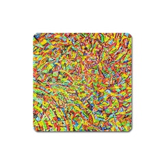 Canvas Acrylic Design Color Square Magnet