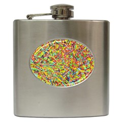 Canvas Acrylic Design Color Hip Flask (6 Oz) by Amaryn4rt