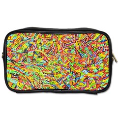 Canvas Acrylic Design Color Toiletries Bags