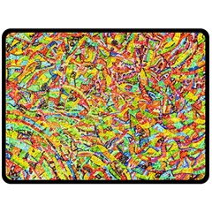 Canvas Acrylic Design Color Fleece Blanket (large) 