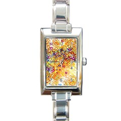 Canvas Acrylic Design Color Rectangle Italian Charm Watch