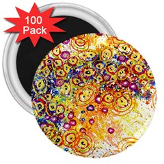 Canvas Acrylic Design Color 3  Magnets (100 Pack)