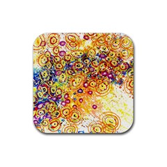 Canvas Acrylic Design Color Rubber Coaster (square) 