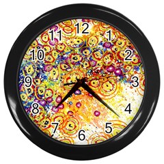 Canvas Acrylic Design Color Wall Clocks (black)