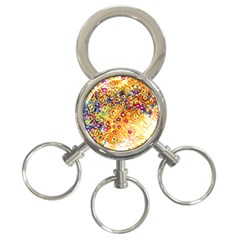 Canvas Acrylic Design Color 3-ring Key Chains