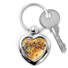 Canvas Acrylic Design Color Key Chains (heart) 