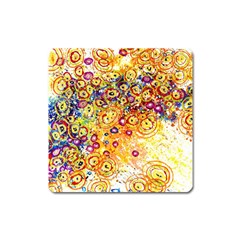 Canvas Acrylic Design Color Square Magnet by Amaryn4rt