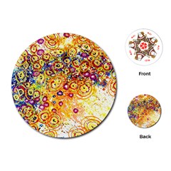 Canvas Acrylic Design Color Playing Cards (round) 