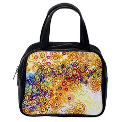 Canvas Acrylic Design Color Classic Handbags (one Side)