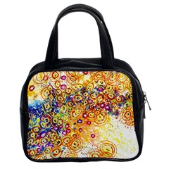 Canvas Acrylic Design Color Classic Handbags (2 Sides)