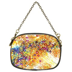 Canvas Acrylic Design Color Chain Purses (one Side) 