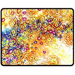 Canvas Acrylic Design Color Fleece Blanket (medium) 