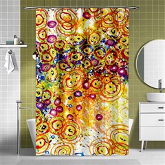 Canvas Acrylic Design Color Shower Curtain 48  X 72  (small) 