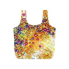 Canvas Acrylic Design Color Full Print Recycle Bags (s) 