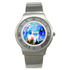 Dirty Dirt Spot Man Doll View Stainless Steel Watch by Amaryn4rt