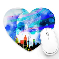 Dirty Dirt Spot Man Doll View Heart Mousepads by Amaryn4rt