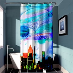 Dirty Dirt Spot Man Doll View Shower Curtain 36  X 72  (stall) 