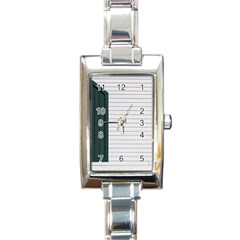 Construction Design Door Exterior Rectangle Italian Charm Watch by Amaryn4rt