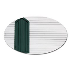 Construction Design Door Exterior Oval Magnet by Amaryn4rt