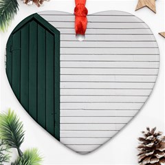 Construction Design Door Exterior Heart Ornament (two Sides)