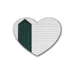 Construction Design Door Exterior Heart Coaster (4 Pack) 