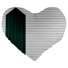 Construction Design Door Exterior Large 19  Premium Heart Shape Cushions by Amaryn4rt