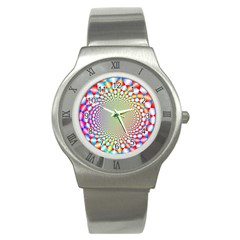 Color Abstract Background Textures Stainless Steel Watch by Amaryn4rt