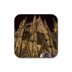 Cologne Church Evening Showplace Rubber Coaster (square)  by Amaryn4rt