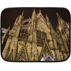 Cologne Church Evening Showplace Double Sided Fleece Blanket (mini)  by Amaryn4rt